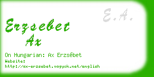 erzsebet ax business card